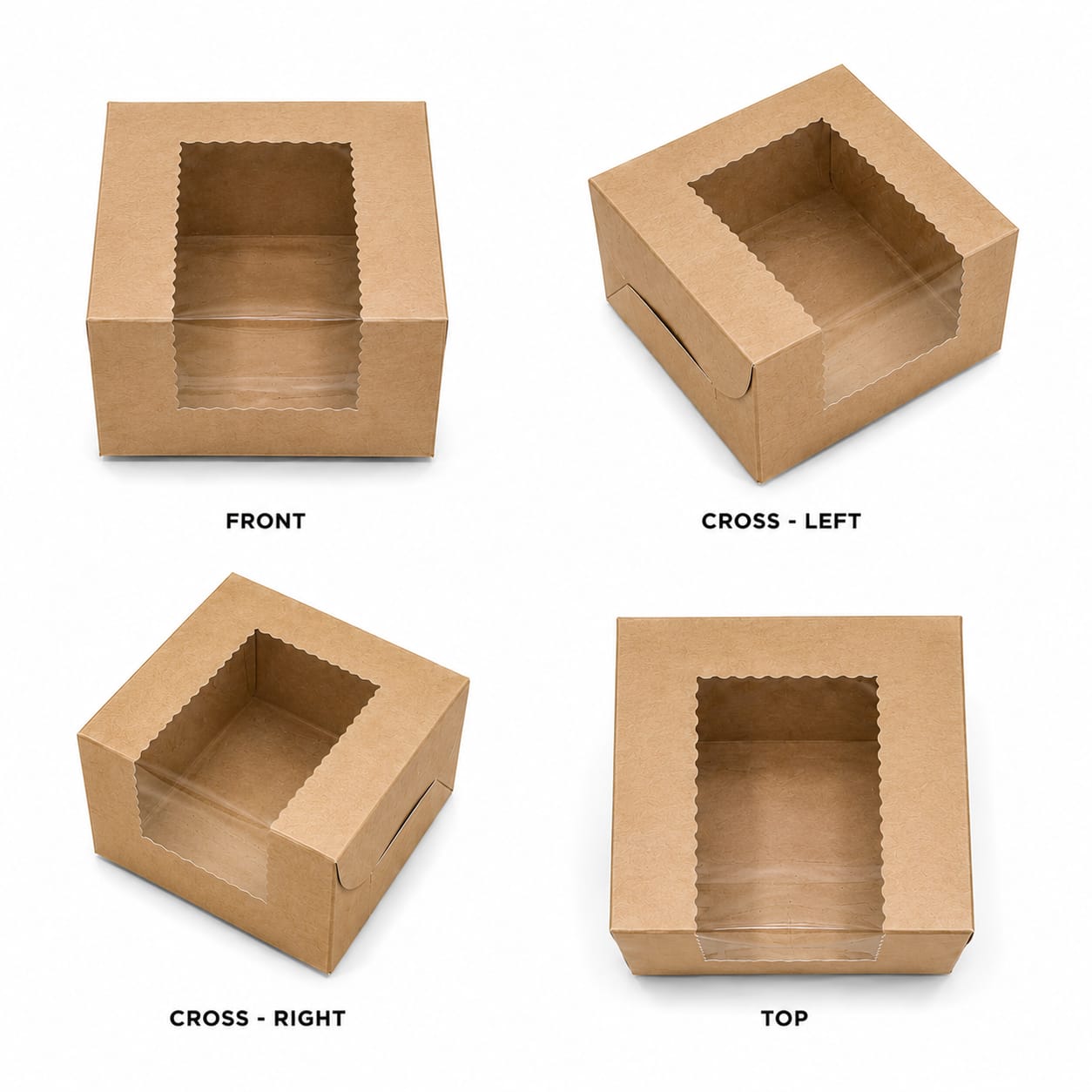 1 Brownie Box Printed (Vintage)  3 x 3 x 2