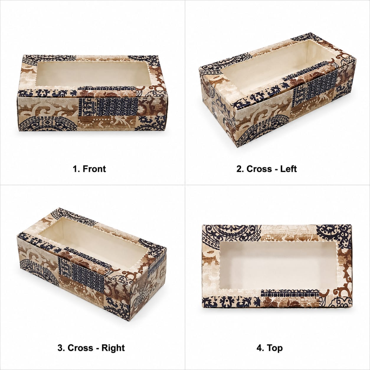 2 Brownie Box Printed (Vintage)  3 x 3 x 2