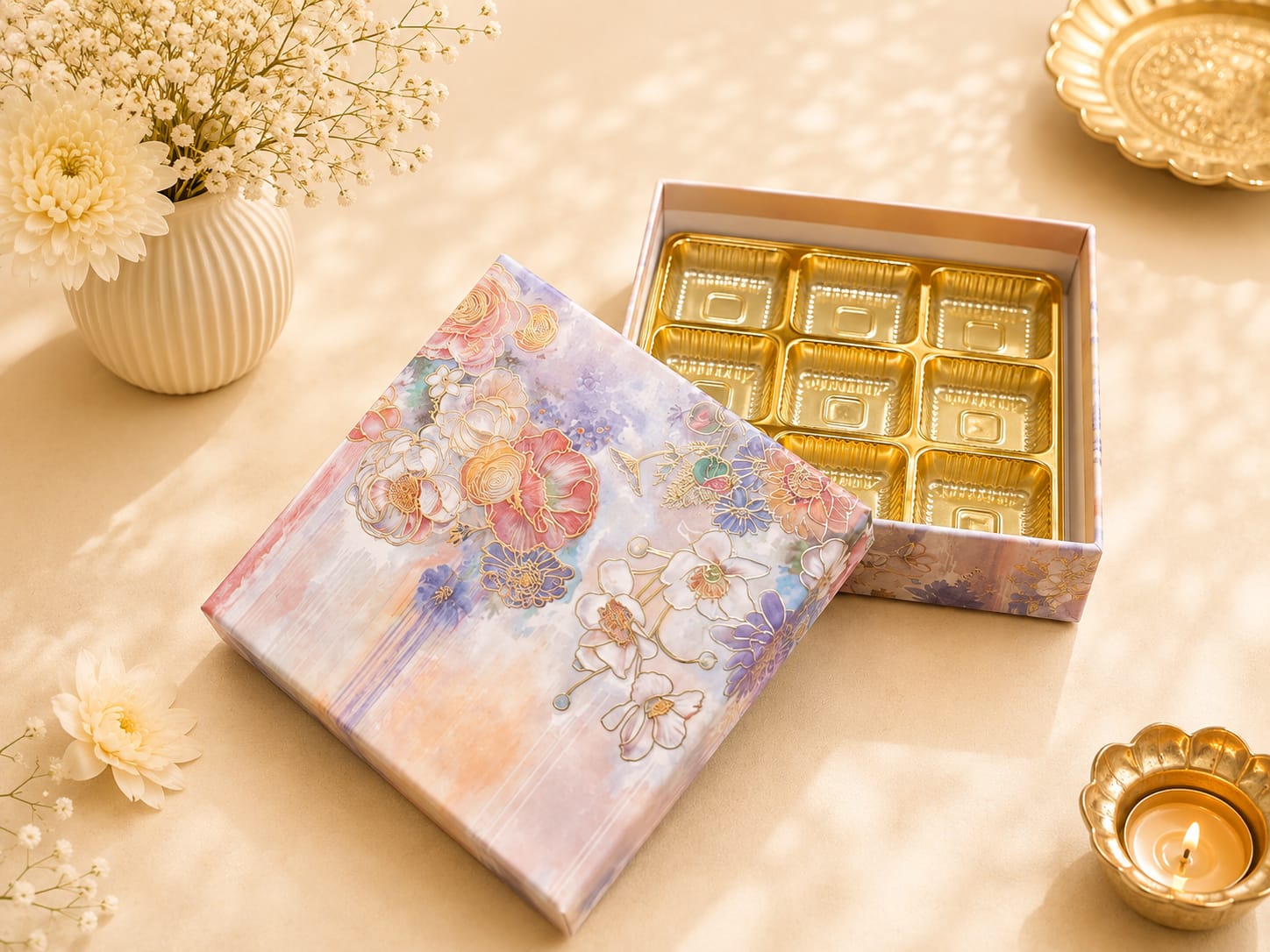 JJ TOP BOTTOM 9 CAVITY BOX — Wholesale festival-diwali Box IMPACK