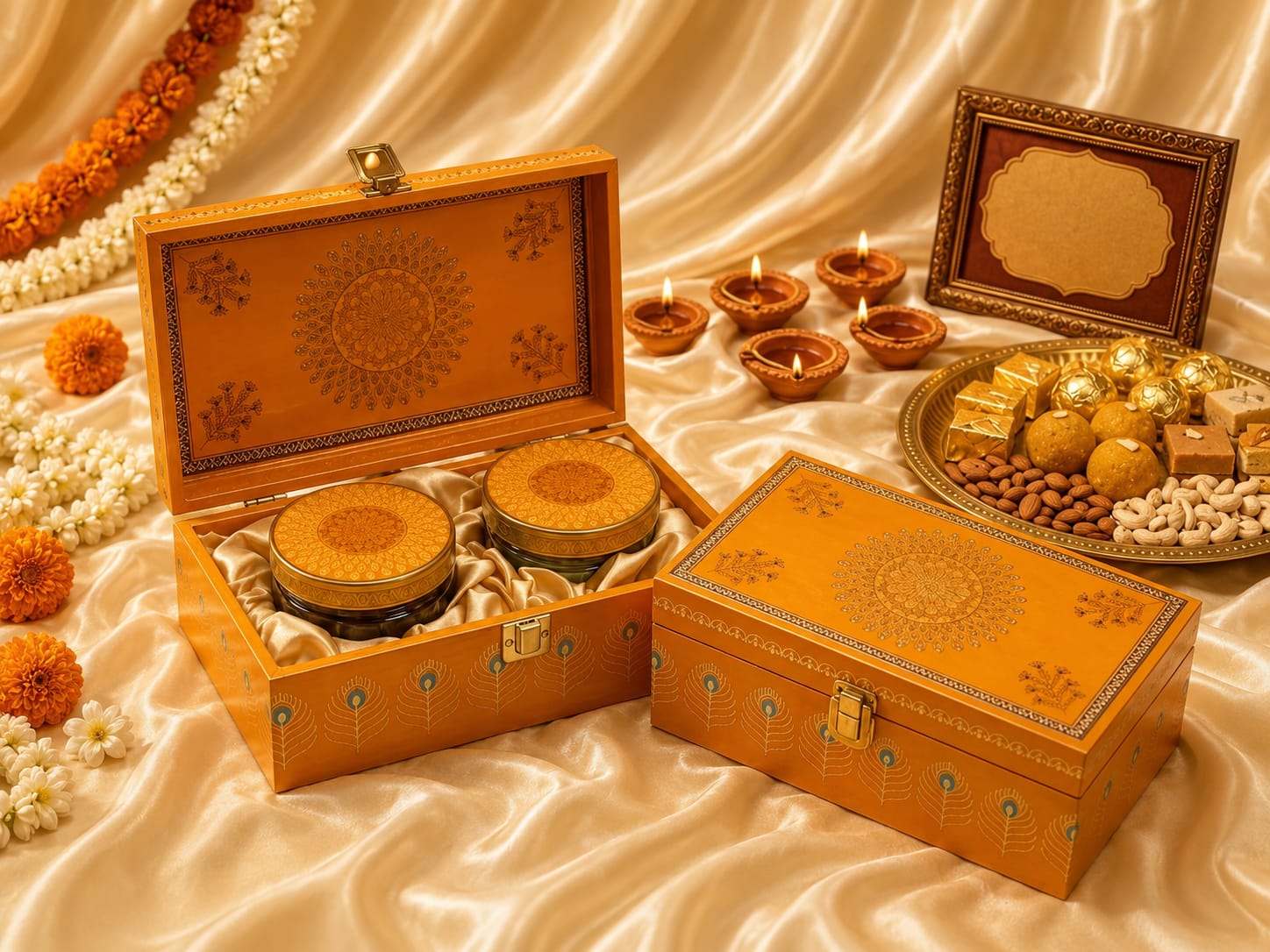 JJ MDF PREMIUM JAR BOX - 2 JAR — Wholesale festival-diwali Box IMPACK
